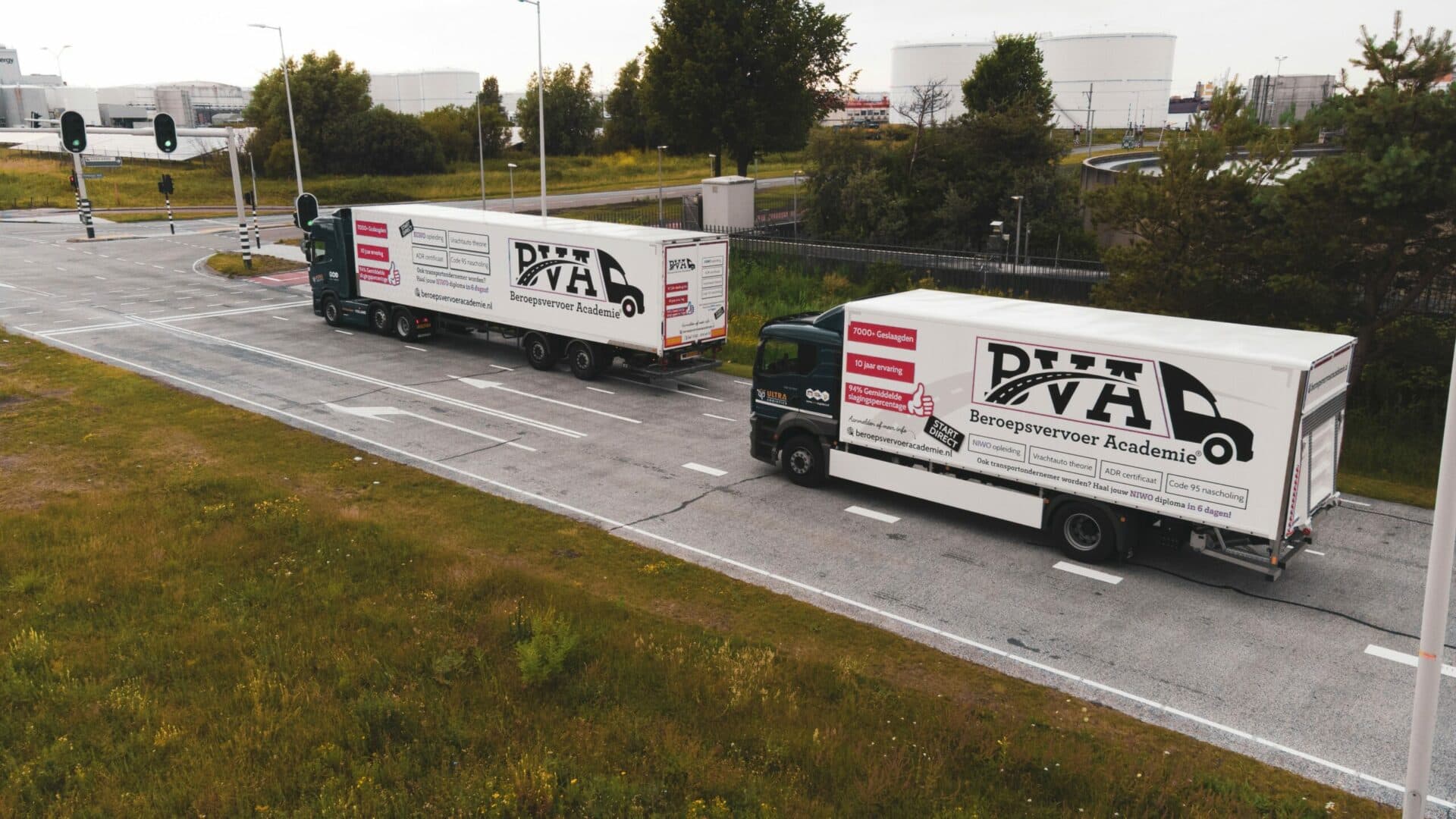 BVA vrachtwagens op de weg